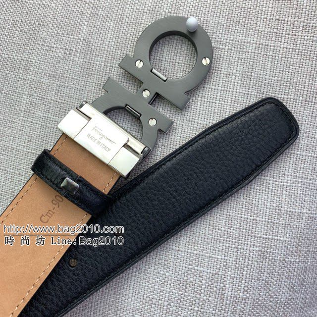 菲拉格慕男士皮帶 Ferragamo雙面牛皮紋理腰帶  jjp1911